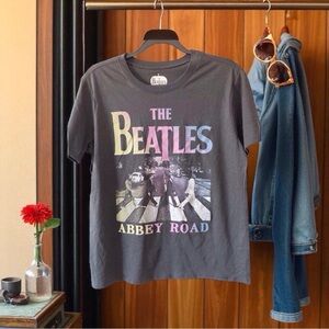 The Beatles Abbey Road Graphic T-Shirt Rhinestone Band tee 60s concert